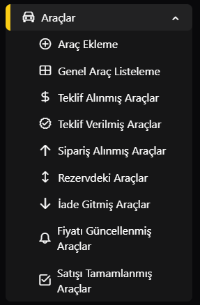 Envanter Menüsü